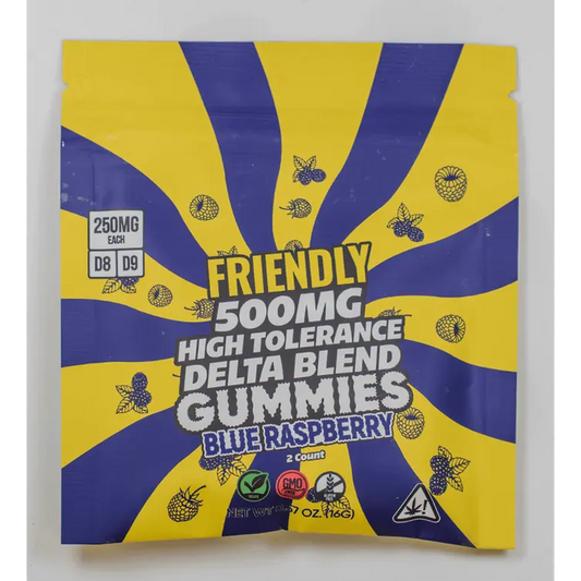 Friendly Delta Blend THC Gummies (High Tolerance)