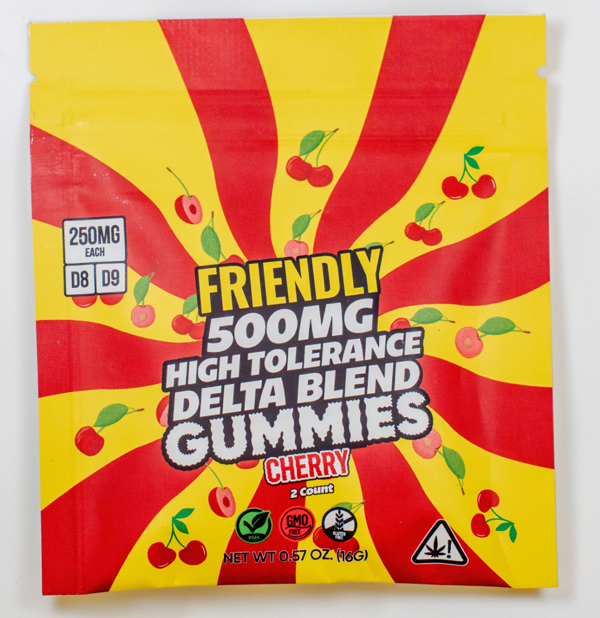Friendly Delta Blend THC Gummies (High Tolerance)