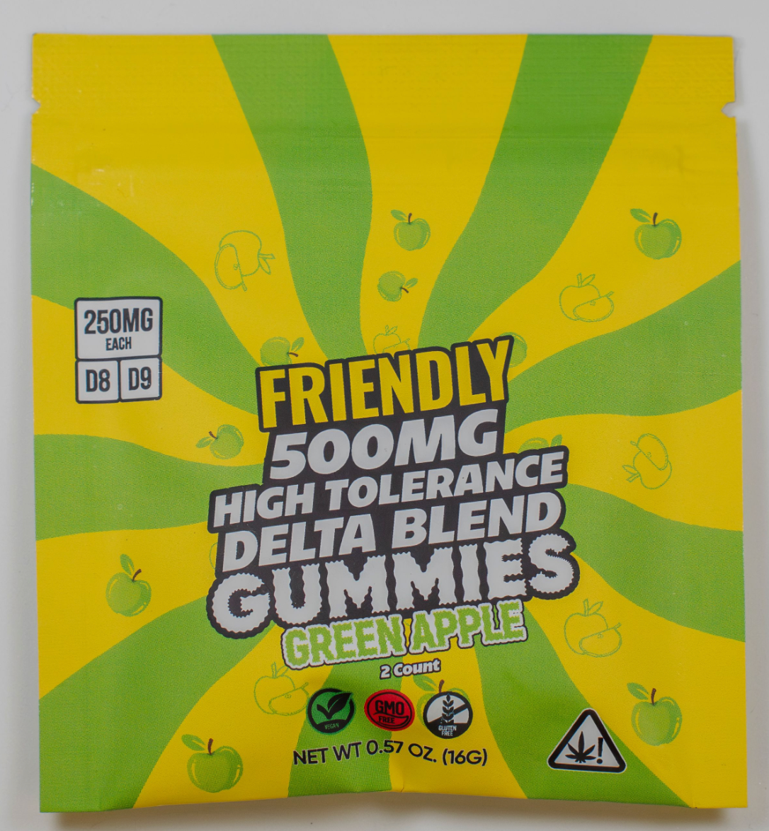 Friendly Delta Blend THC Gummies (High Tolerance)