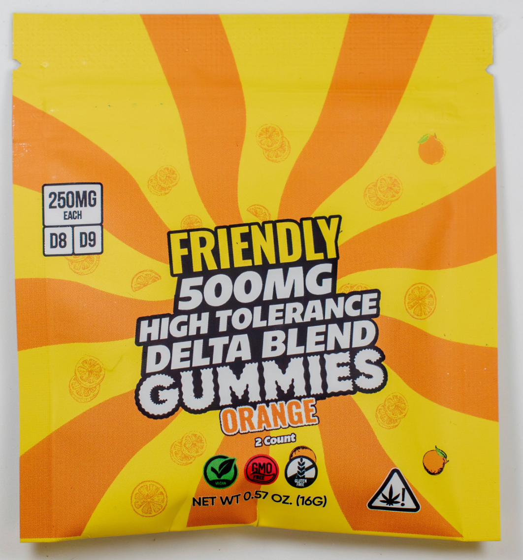 Friendly Delta Blend THC Gummies (High Tolerance)