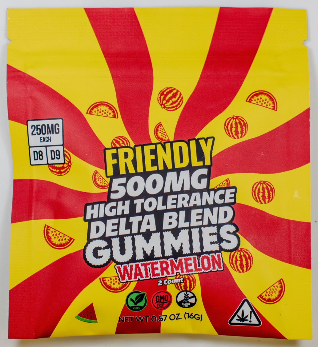 Friendly Delta Blend THC Gummies (High Tolerance)
